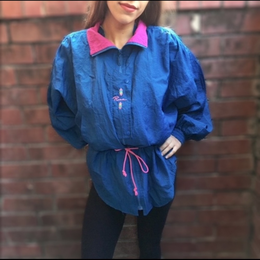 Vintage Puma 80s Windbreaker Jacket size Medium